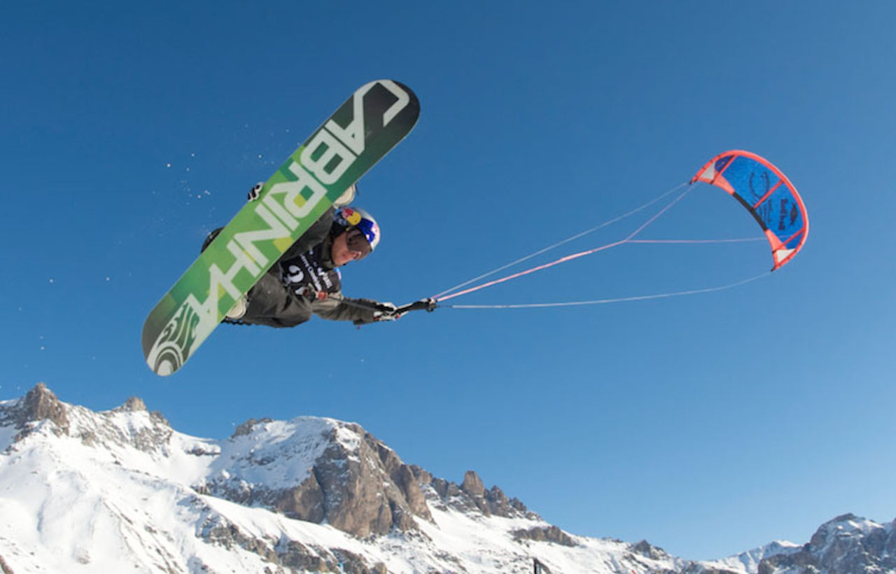 Snow Kite Boarding Fotoğrafları