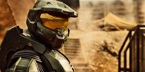 HALO: Pablo Schreiber as Master Chief in HALO set to stream on Paramount+ in 2022. Photo: Paramount+